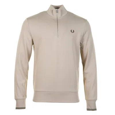 Fred Perry Half Zip Sweatshirt Warm Oat In Neutral