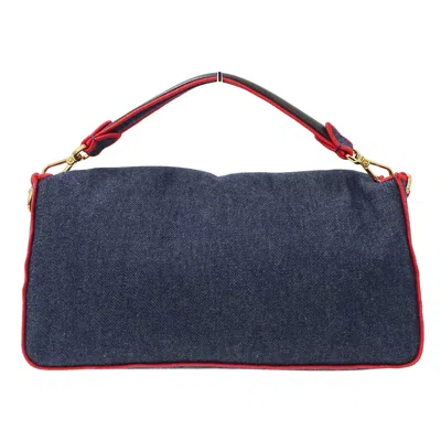 Pre-owned Fendi Blue Denim Handbag Shoulder Bag ()