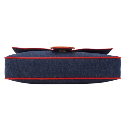 Pre-owned Fendi Blue Denim Handbag Shoulder Bag ()