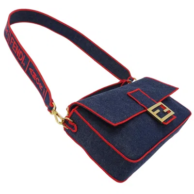 Pre-owned Fendi Blue Denim Handbag Shoulder Bag ()