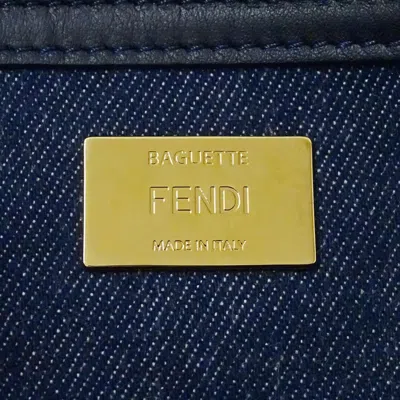 Pre-owned Fendi Blue Denim Handbag Shoulder Bag ()
