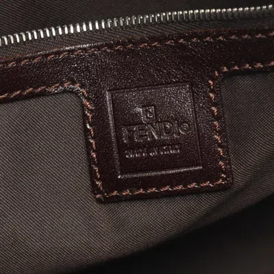 Pre-owned Fendi Brown Canvas Leather Shoulder Bag ()