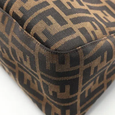 Pre-owned Fendi Brown Canvas Leather Shoulder Bag ()