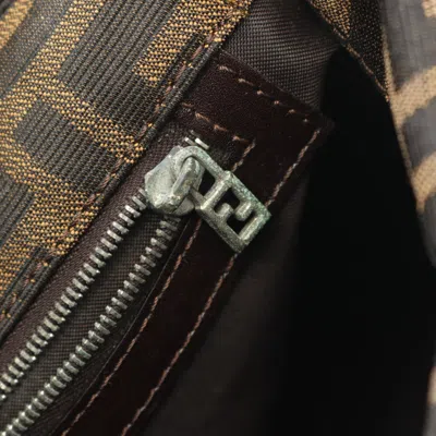 Pre-owned Fendi Brown Canvas Leather Shoulder Bag ()