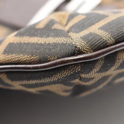 Pre-owned Fendi Brown Canvas Leather Shoulder Bag ()