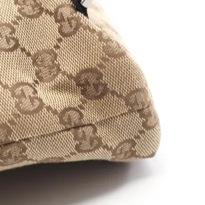 Pre-owned Gucci Beige Brown Canvas Leather Backpack () In Multi