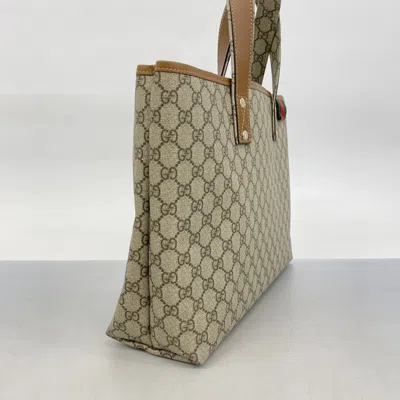 Pre-owned Gucci Beige Light Brown Pvc Tote Bag ()