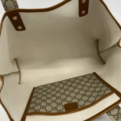 Pre-owned Gucci Beige Light Brown Pvc Tote Bag ()