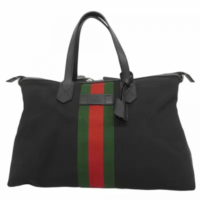 Pre-owned Gucci Black Canvas Tote Bag ()