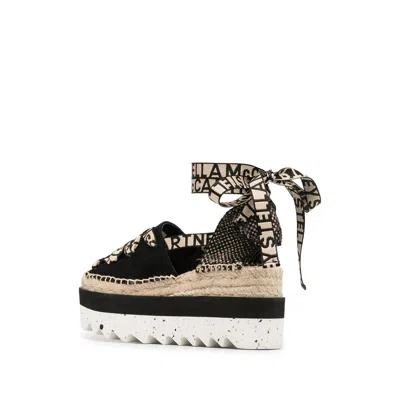 Stella Mccartney Stella Mc Cartney Gaia Wedge Espadrillas In Black