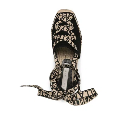 Stella Mccartney Stella Mc Cartney Gaia Wedge Espadrillas In Black