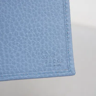 Pre-owned Gucci Blue Brown Canvas Long Wallet (bi-fold) () In Multi