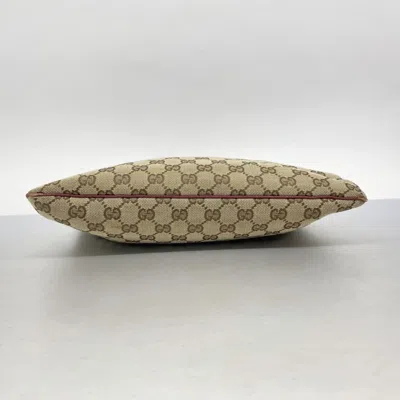 Pre-owned Gucci Bordeaux Brown Canvas Shoulder Bag () In Multi