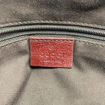 Pre-owned Gucci Bordeaux Brown Canvas Shoulder Bag () In Multi