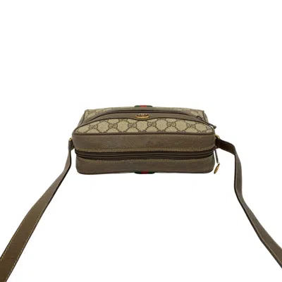 Pre-owned Gucci Brown Leather Pvc Pochette Shoulder Bag ()