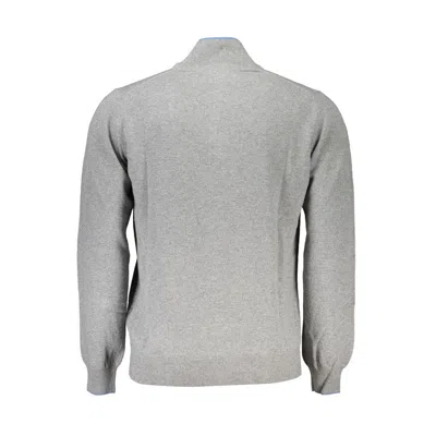 Harmont & Blaine Elegant Half-zip Sweater With Contrast Details In Gray