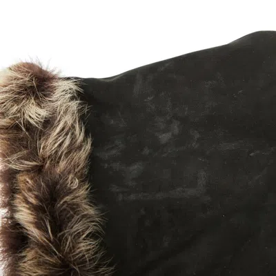 Pre-owned Hermes Black Brown Fur Suede Shoulder Bag () In Multi