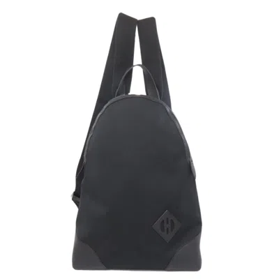 Pre-owned Hermes Black Canvas Leather Backpack ()