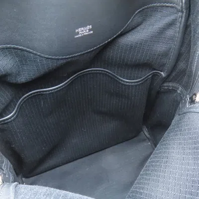 Pre-owned Hermes Black Canvas Leather Backpack ()