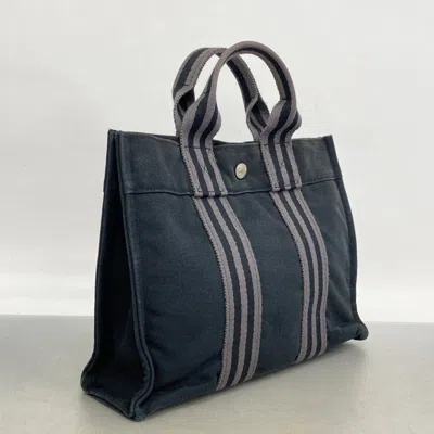 Pre-owned Hermes Black Canvas Tote Bag ()