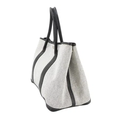 Pre-owned Hermes Black Gray Toile H Negonda Leather Tote Bag () In Multi