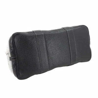 Pre-owned Hermes Black Gray Toile H Negonda Leather Tote Bag () In Multi