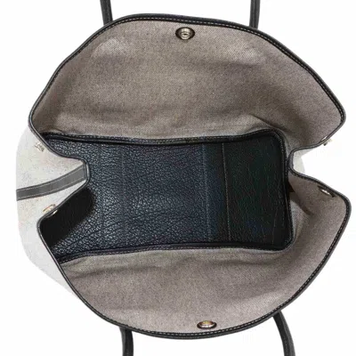 Pre-owned Hermes Black Gray Toile H Negonda Leather Tote Bag () In Multi