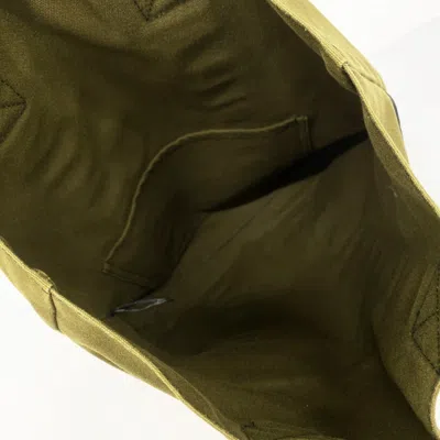 Pre-owned Hermes Black Khaki Canvas Tote Bag () In Multi