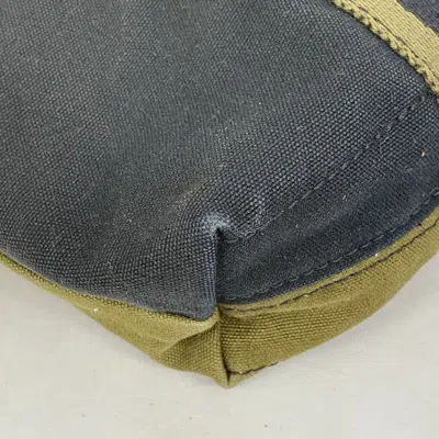 Pre-owned Hermes Black Khaki Canvas Tote Bag () In Multi