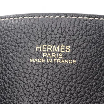 Pre-owned Hermes Black Navy Taurillon Clemence Leather Tote Bag () In Multi