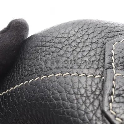 Pre-owned Hermes Black Navy Taurillon Clemence Leather Tote Bag () In Multi