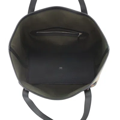 Pre-owned Hermes Black Taurillon Clemence Leather Tote Bag ()