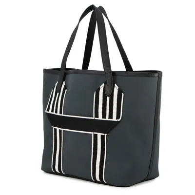 Pre-owned Hermes Black Taurillon Clemence Leather Tote Bag ()