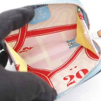 Pre-owned Hermes Blue Epsom Leather Coin Purse/coin Case ()