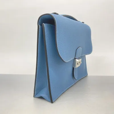 Pre-owned Hermes Blue Jean Handbag ()