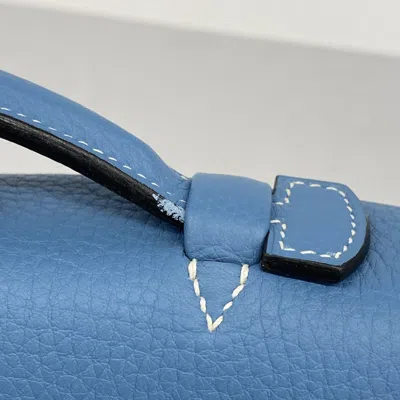 Pre-owned Hermes Blue Jean Handbag ()