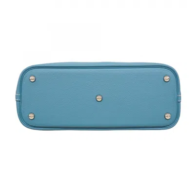 Pre-owned Hermes Blue Jean Taurillon Clemence Leather Handbag ()