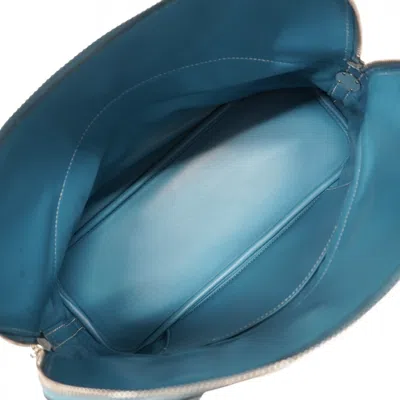 Pre-owned Hermes Blue Jean Taurillon Clemence Leather Handbag ()