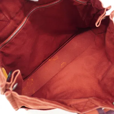 Pre-owned Hermes Bordeaux Canvas Tote Bag () In Burgundy