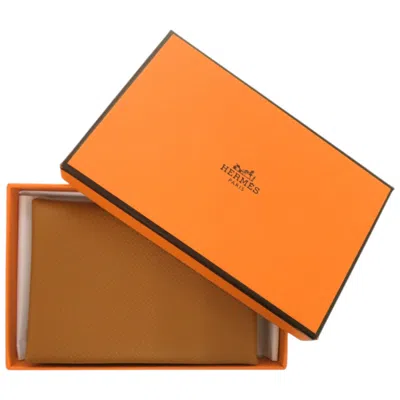 Pre-owned Hermes Brown Epsom Leather Coin Purse/coin Case ()