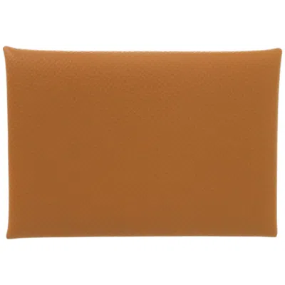Pre-owned Hermes Brown Epsom Leather Coin Purse/coin Case ()