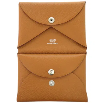 Pre-owned Hermes Brown Epsom Leather Coin Purse/coin Case ()