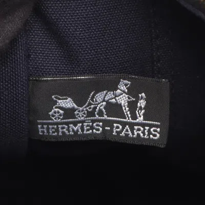 Pre-owned Hermes Brown Navy Canvas Tote Bag ()