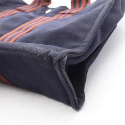 Pre-owned Hermes Brown Navy Canvas Tote Bag ()