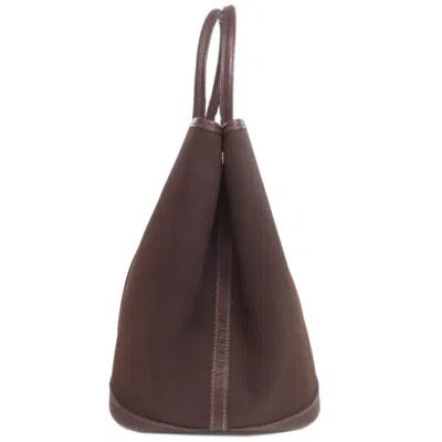 Pre-owned Hermes Garden Brown Toile Officier Tote Bag ()