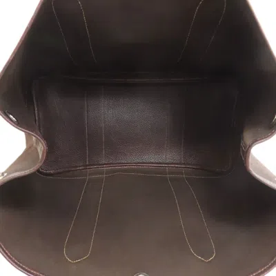 Pre-owned Hermes Garden Brown Toile Officier Tote Bag ()