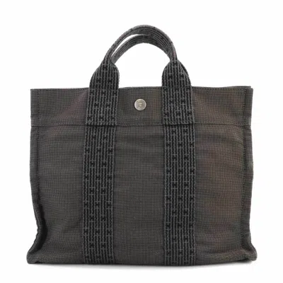 Pre-owned Hermes Gray Canvas Tote Bag ()