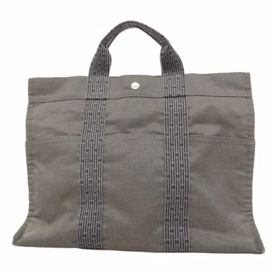 Pre-owned Hermes Gray Canvas Tote Bag ()