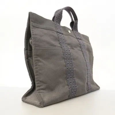 Pre-owned Hermes Gray Canvas Tote Bag ()