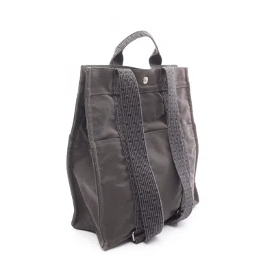 Pre-owned Hermes Gray Nylon Canvas Backpack ()